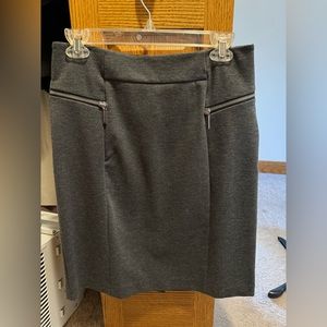 Michael Kors Stretch Basics Womens Zipper Pocket Pencil Skirt Slate Gray Size 8